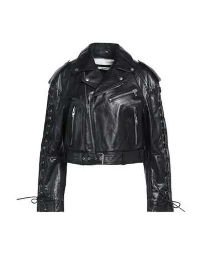 Isabel Benenato Woman Jacket Black Size 4 Leather