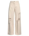 Isabel Benenato Pants  Woman Color Beige In Beige
