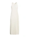 Isabel Benenato Woman Maxi Dress Beige Size 6 Viscose, Polyester In Beige