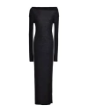Isabel Benenato Woman Maxi Dress Black Size 10 Virgin Wool, Polyamide