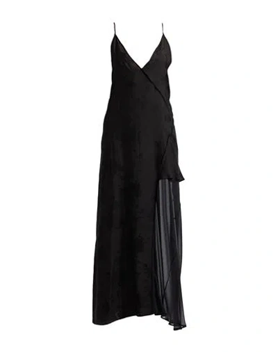 Isabel Benenato Woman Maxi Dress Black Size 6 Cupro
