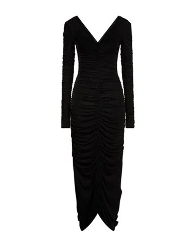 Isabel Benenato Woman Maxi Dress Black Size 6 Viscose