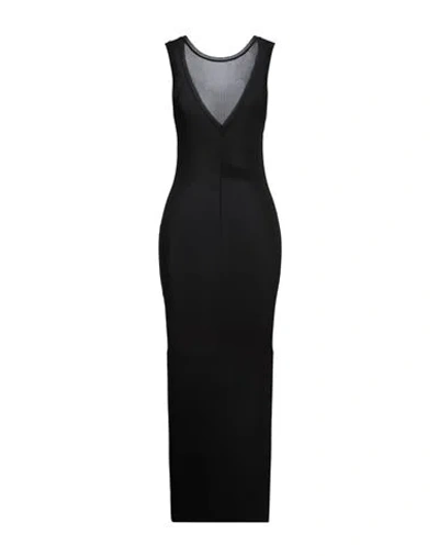 Isabel Benenato Woman Maxi Dress Black Size 8 Viscose
