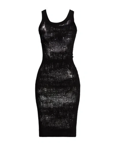 Isabel Benenato Woman Maxi Dress Black Size S Viscose, Polyester