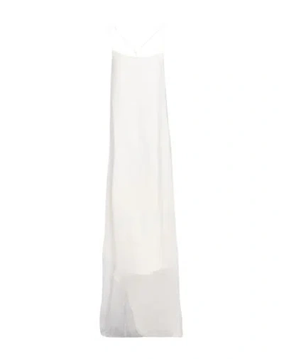 Isabel Benenato Woman Maxi Dress Ivory Size 4 Silk In White