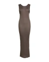 Isabel Benenato Woman Maxi Dress Lead Size 8 Viscose In Grey