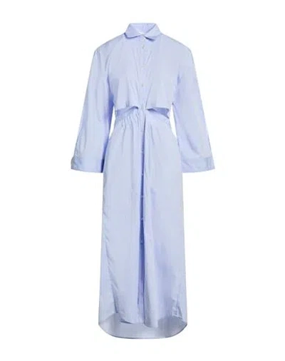 Isabel Benenato Woman Maxi Dress Sky Blue Size S Cotton