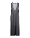 Isabel Benenato Woman Maxi Dress Steel Grey Size 8 Virgin Wool, Polyamide