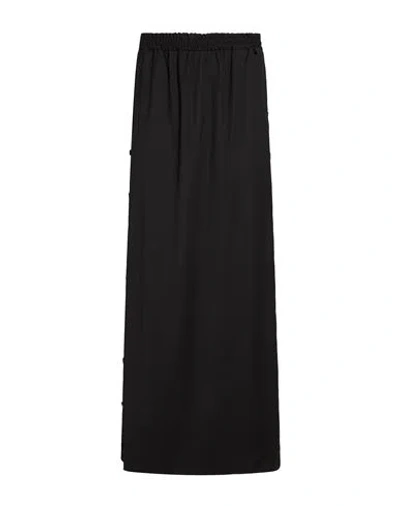 Isabel Benenato Woman Maxi Skirt Black Size 2 Virgin Wool
