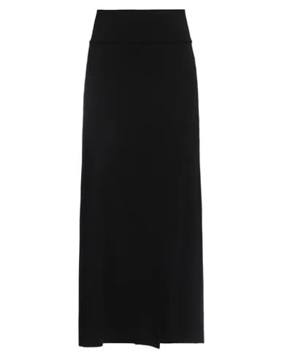Isabel Benenato Woman Maxi Skirt Black Size 8 Viscose, Polyester