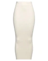Isabel Benenato Woman Maxi Skirt Ivory Size 4 Viscose, Polyester In White