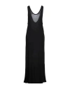 Isabel Benenato Woman Midi Dress Black Size 12 Modal In Black