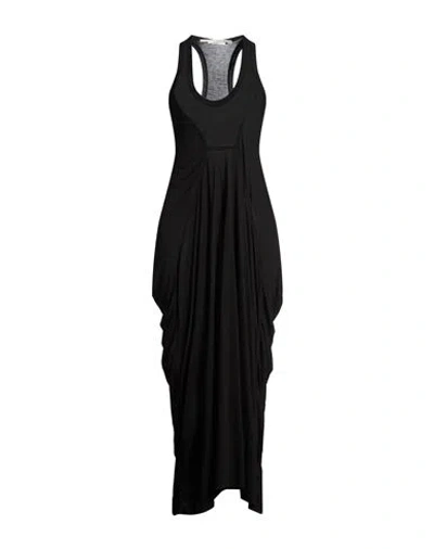 Isabel Benenato Woman Midi Dress Black Size 8 Modal