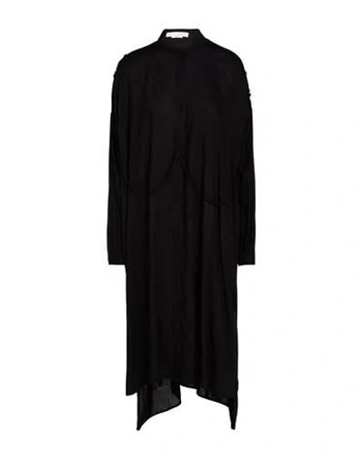 Isabel Benenato Woman Midi Dress Black Size M Viscose