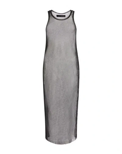 Isabel Benenato Woman Midi Dress Black Size Xs Acetate, Polyester