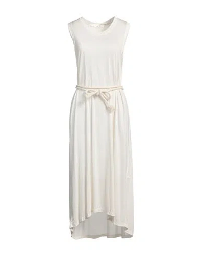 Isabel Benenato Woman Midi Dress Cream Size 4 Modal In White