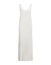 Isabel Benenato Woman Midi Dress Ivory Size 6 Modal In White