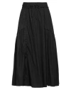 Isabel Benenato Woman Midi Skirt Black Size 4 Cotton