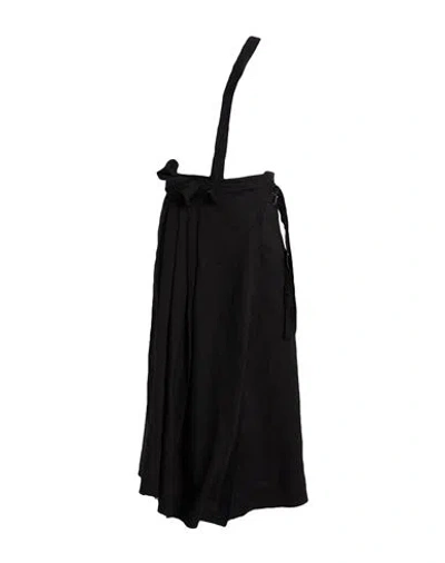 Isabel Benenato Woman Midi Skirt Black Size 4 Linen