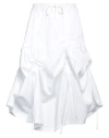 Isabel Benenato Woman Midi Skirt White Size 8 Cotton In White