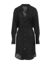 Isabel Benenato Woman Mini Dress Black Size 8 Cupro