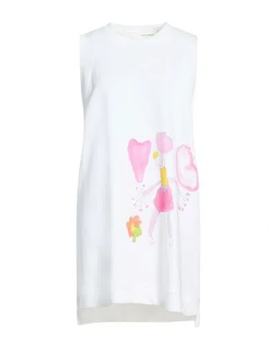 Isabel Benenato Woman Mini Dress White Size M Cotton, Polyester