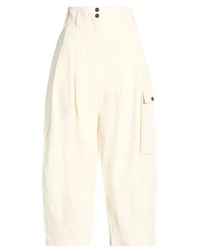 Isabel Benenato Woman Pants Beige Size 6 Cotton, Linen In Sand