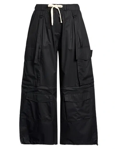 Isabel Benenato Woman Pants Black Size 12 Cotton, Polyamide