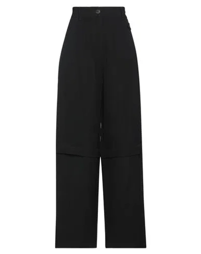 Isabel Benenato Woman Pants Black Size 6 Virgin Wool, Viscose