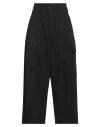 Isabel Benenato Woman Pants Black Size 8 Cotton, Linen In Black