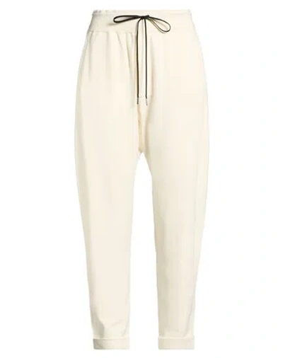 Isabel Benenato Woman Pants Ivory Size 6 Viscose, Polyester In White