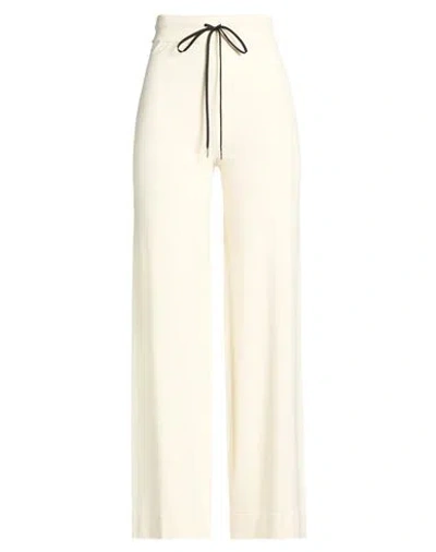 Isabel Benenato Woman Pants Ivory Size S Viscose, Polyester In White