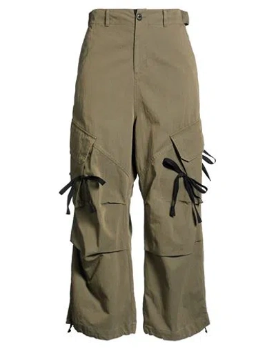 Isabel Benenato Woman Pants Military Green Size 10 Cotton, Polyamide