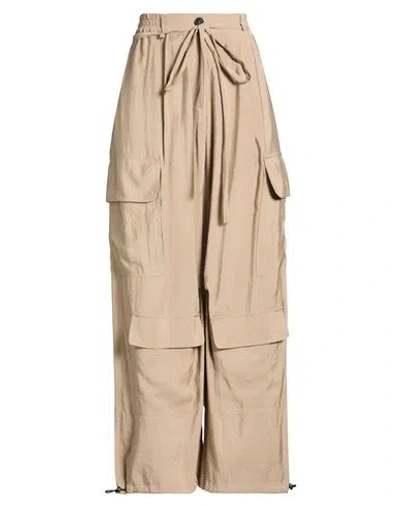 Isabel Benenato Woman Pants Taupe Size 4 Modal, Polyester In Brown