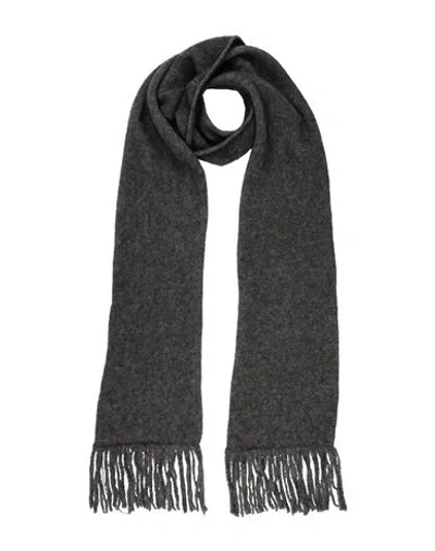 Isabel Benenato Woman Scarf Charcoal Size - Mohair Wool, Wool, Polyamide, Elastane In Grey