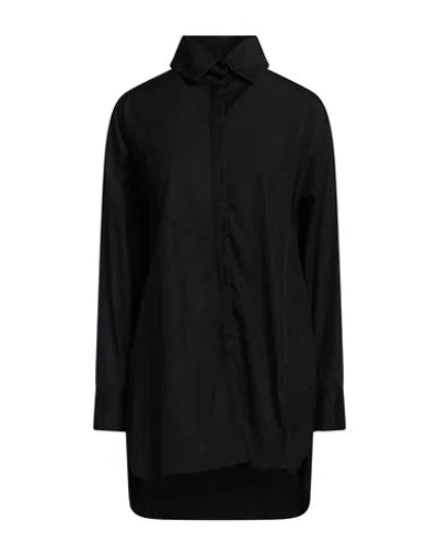 Isabel Benenato Woman Shirt Black Size 4 Cotton