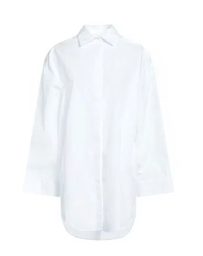 Isabel Benenato Woman Shirt White Size 10 Cotton