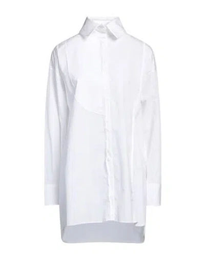 Isabel Benenato Woman Shirt White Size 8 Cotton