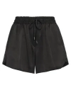 Isabel Benenato Woman Shorts & Bermuda Shorts Black Size 8 Cupro