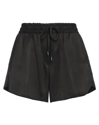 Isabel Benenato Woman Shorts & Bermuda Shorts Black Size 8 Cupro