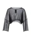 Isabel Benenato Woman Sweater Black Size 6 Cotton, Polyamide