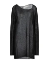 Isabel Benenato Woman Sweater Black Size 8 Linen