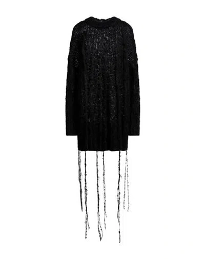 Isabel Benenato Woman Sweater Black Size 6 Mohair Wool, Polyamide