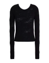 Isabel Benenato Woman Sweater Black Size 8 Viscose, Polyester