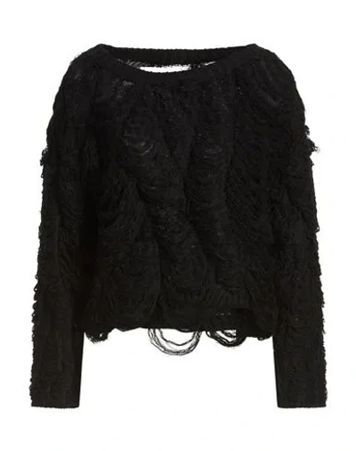 Isabel Benenato Woman Sweater Black Size L Cotton