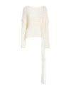 Isabel Benenato Woman Sweater Cream Size L Alpaca Wool, Polyamide, Wool In White