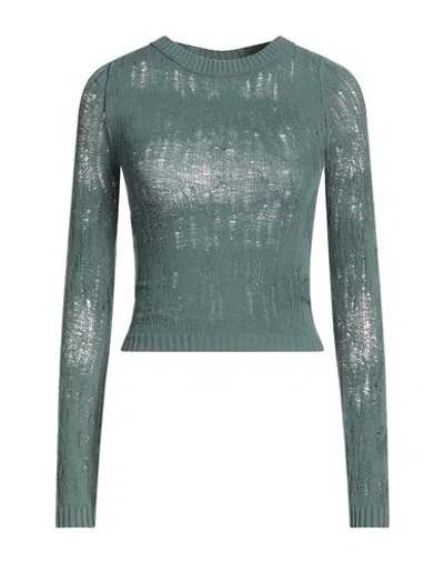 Isabel Benenato Woman Sweater Dark Green Size M Viscose, Polyester