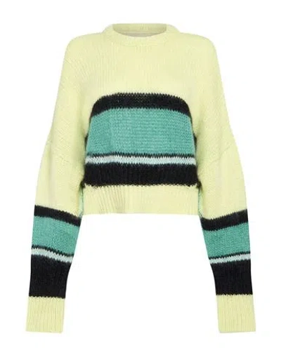 Isabel Benenato Woman Sweater Green Size S Mohair Wool, Polyamide, Wool In Multi