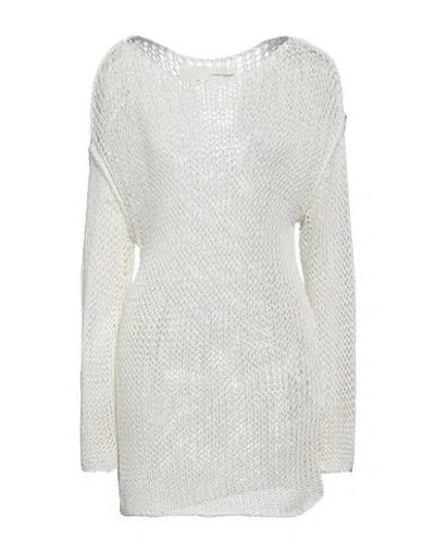 Isabel Benenato Woman Sweater Ivory Size 4 Cotton In White