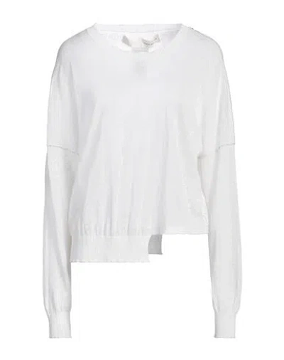 Isabel Benenato Woman Sweater Ivory Size 4 Linen, Polyamide In White